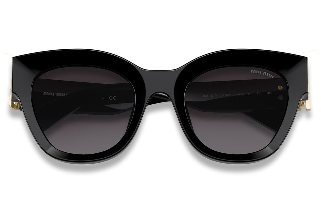Miu Miu - MU 01YS Sunglasses Black with Grey Gradient Lenses (1AB5D1)