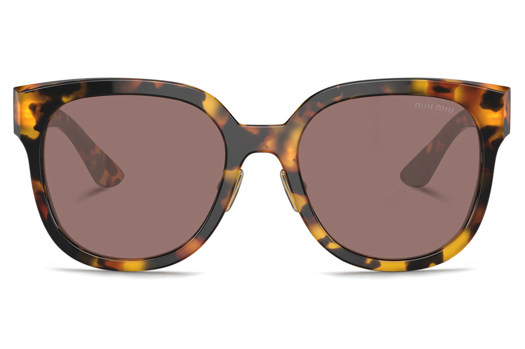 Miu Miu - MU 01ZS Sunglasses Havana Honey with Brown Mirror Silver Lenses (VAU70D)