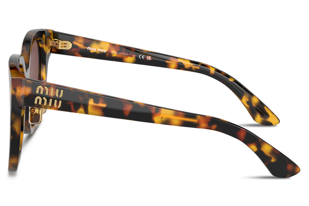 Miu Miu - MU 01ZS Sunglasses Havana Honey with Brown Mirror Silver Lenses (VAU70D)