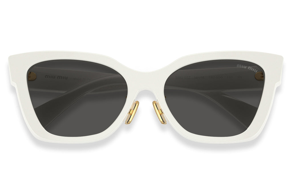 Miu Miu - MU 02ZS Sunglasses White with Dark Grey Lenses (1425S0)