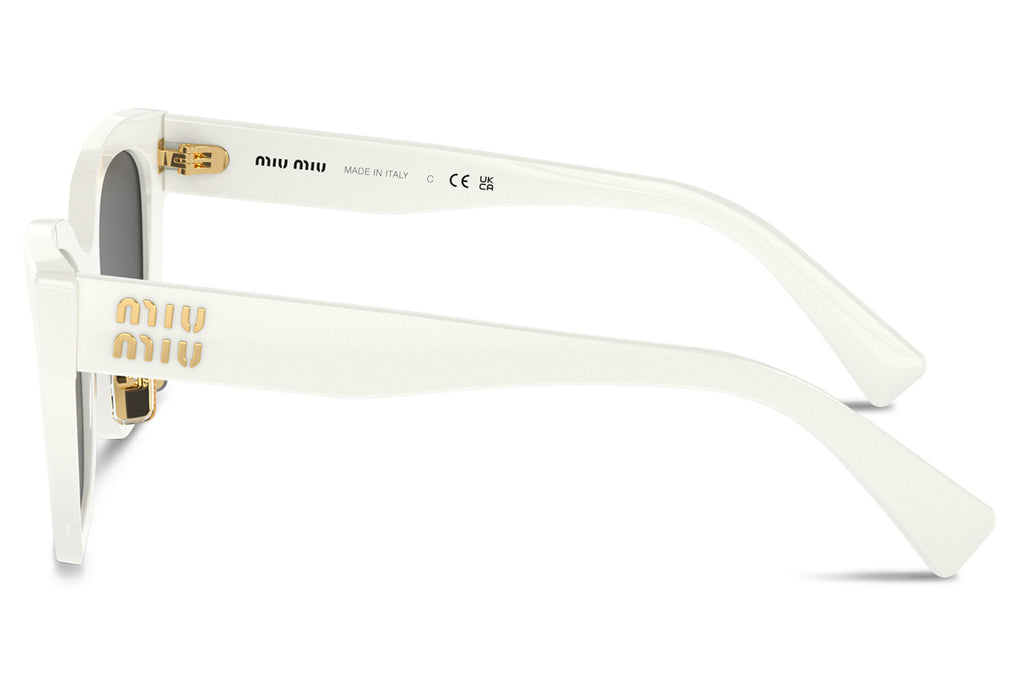 Miu Miu - MU 02ZS Sunglasses White with Dark Grey Lenses (1425S0)