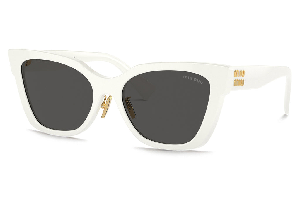 Miu Miu - MU 02ZS Sunglasses White with Dark Grey Lenses (1425S0)