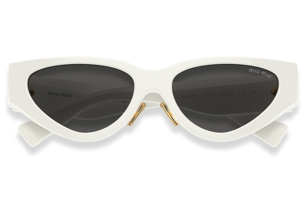 Miu Miu - MU 03ZS Sunglasses White with Dark Grey Lenses (1425S0)