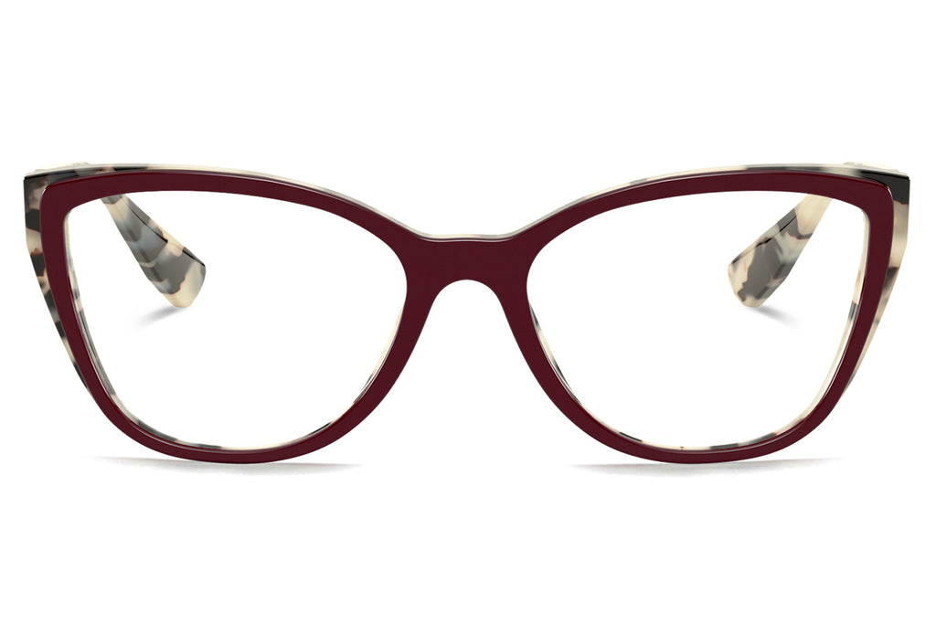 Miu Miu - MU 04SV Eyeglasses Beige Havana Top Bordeaux (03E1O1)