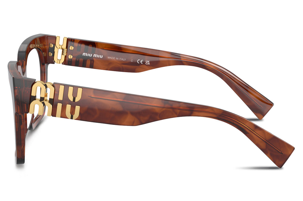 Miu Miu - MU 04UV Eyeglasses Stripped Tobacco (11Q1O1)