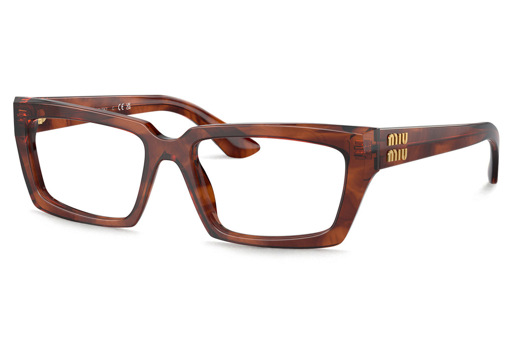 Miu Miu - MU 04XV Eyeglasses Striped Tobacco (11Q1O1)