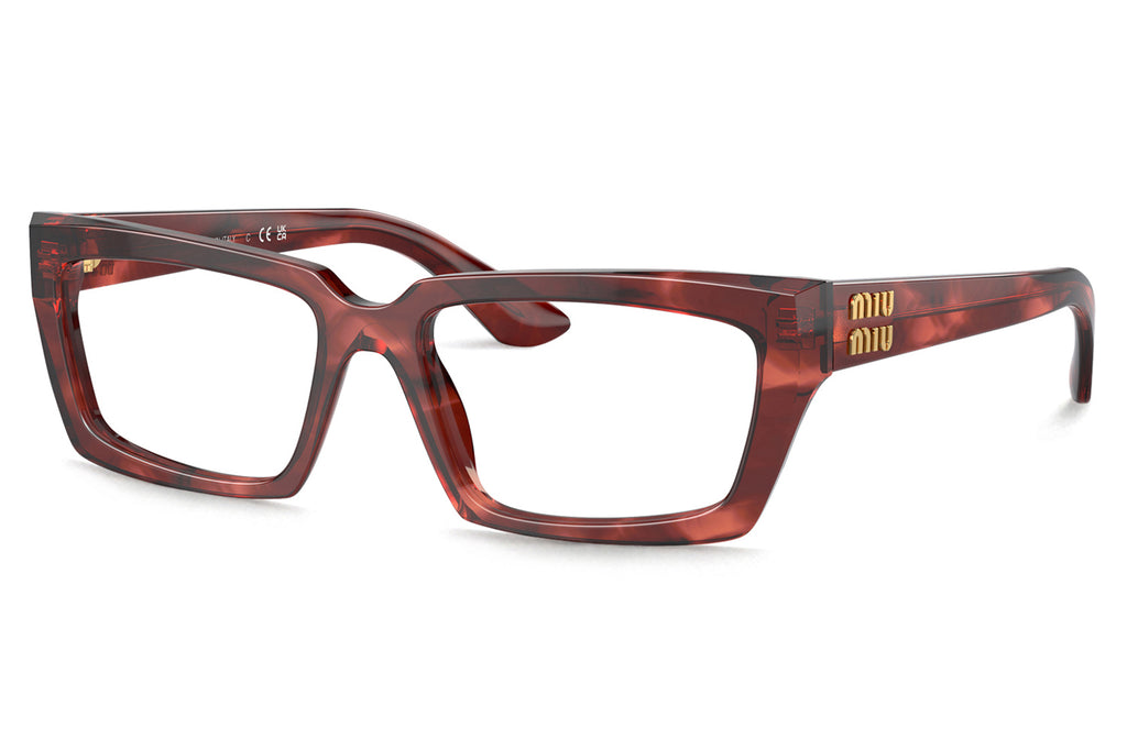 Miu Miu - MU 04XV Eyeglasses Striped Bordeaux (12Q1O1)