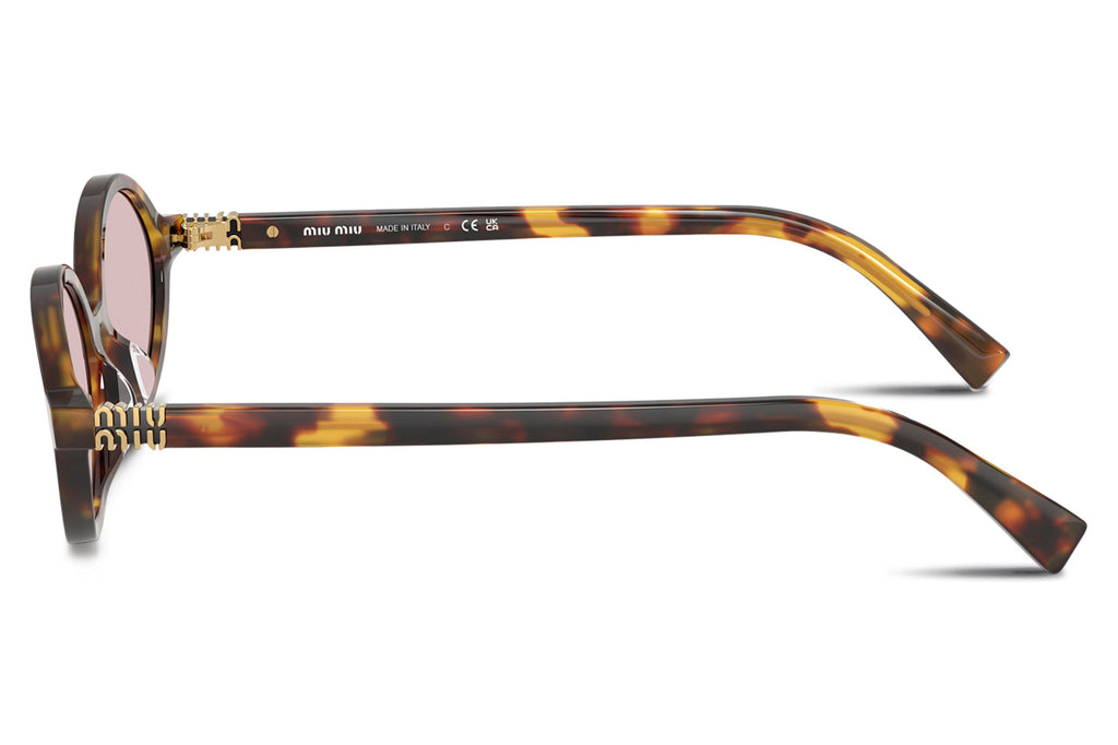 Miu Miu - MU 04ZSF (Low Bridge Fit) Sunglasses Honey Havana with Pink Lenses (14L4I0)