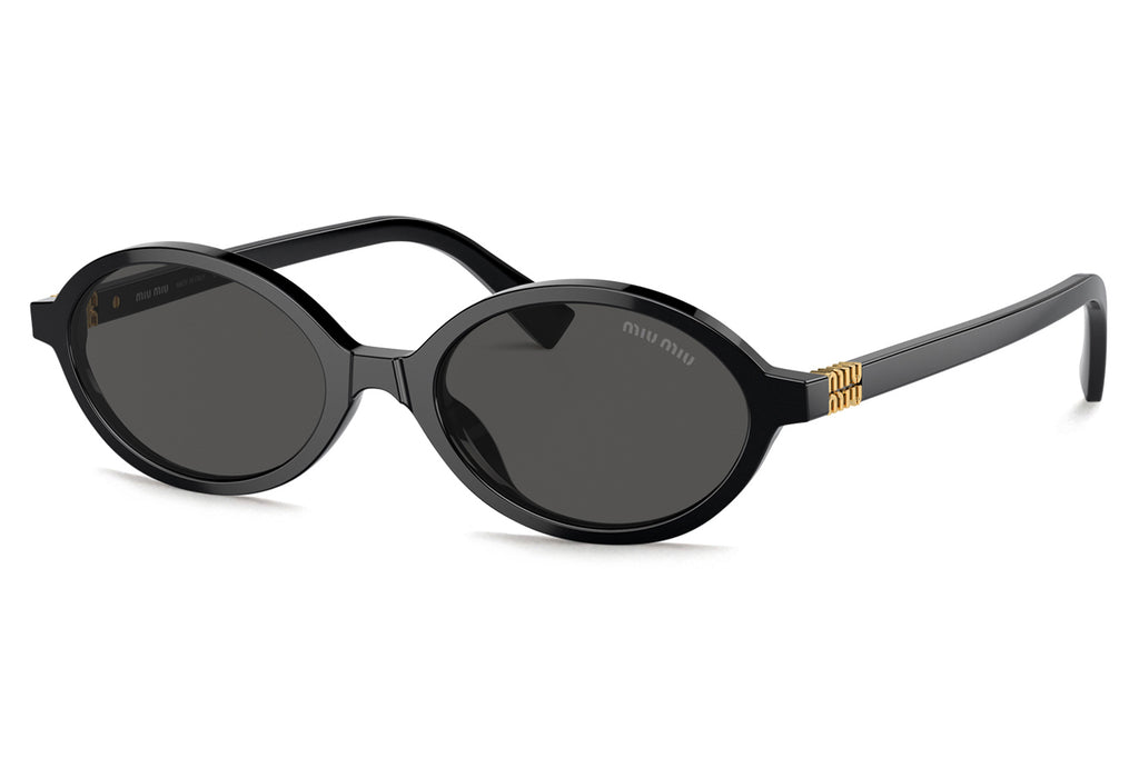 Miu Miu - MU 04ZSF (Low Bridge Fit) Sunglasses Black with Dark Grey Lenses (1AB5S0)