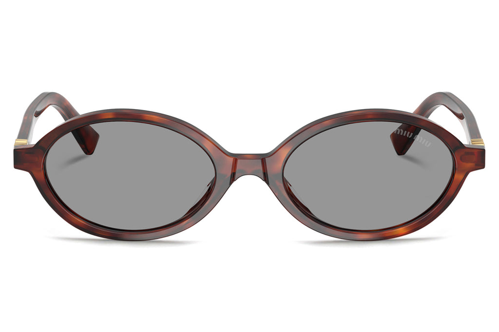 Miu Miu - MU 04ZSF (Low Bridge Fit) Sunglasses Havana Mahogany with Grey Lenses (21C40O)