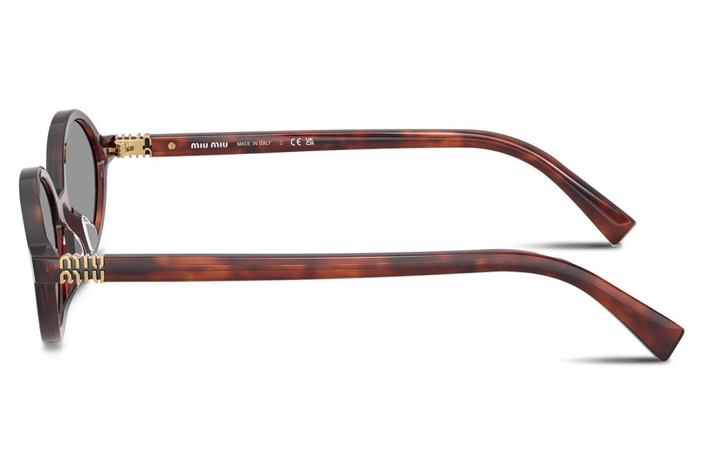 Miu Miu - MU 04ZSF (Low Bridge Fit) Sunglasses Havana Mahogany with Grey Lenses (21C40O)