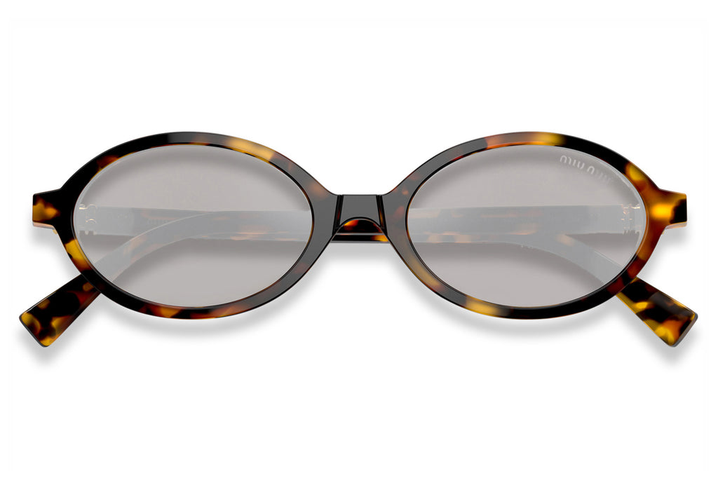 Miu Miu - MU 04ZSF (Low Bridge Fit) Sunglasses Honey Havana with Light Grey Mirror Silver (VAU07F)