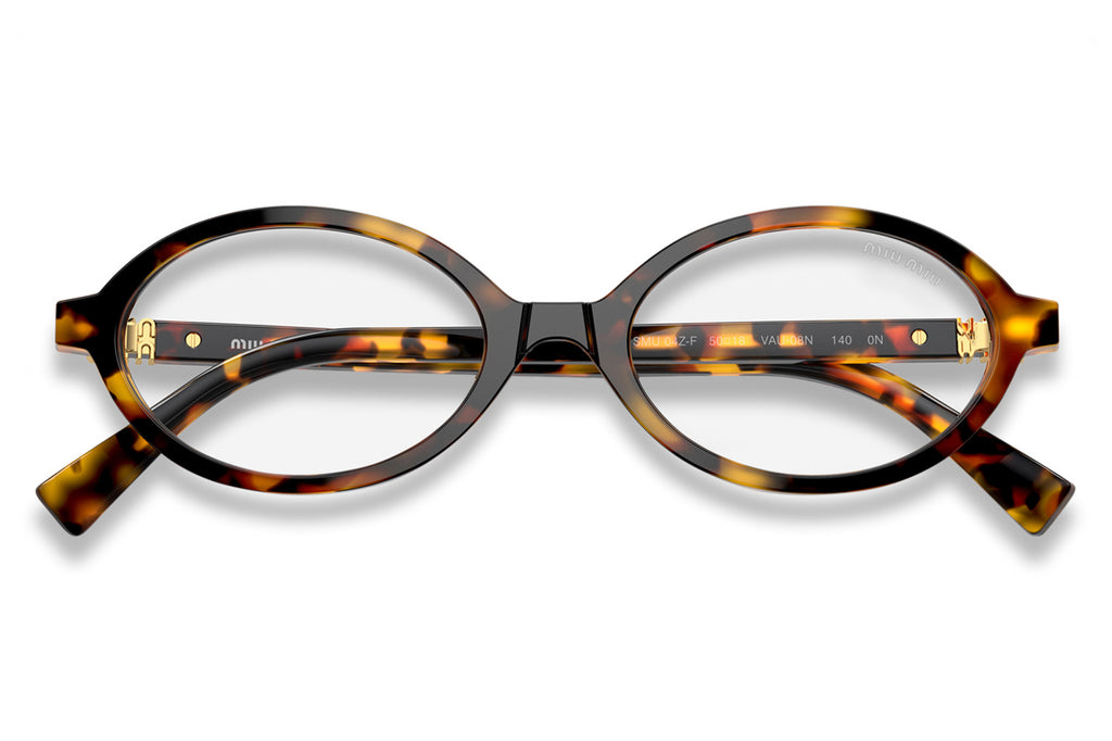 Miu Miu - MU 04ZSF (Low Bridge Fit) Sunglasses Honey Havana with Clear Blue-Violet Light (VAU08N)