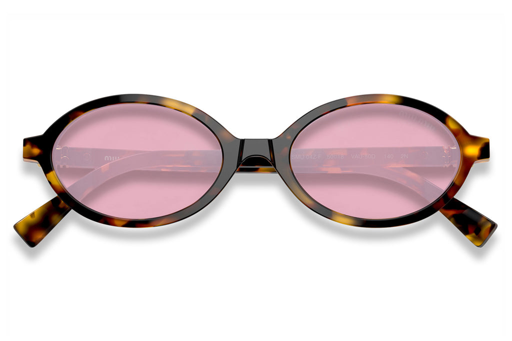 Miu Miu - MU 04ZSF (Low Bridge Fit) Sunglasses Honey Havana with Bordeaux Lenses (VAU50D)