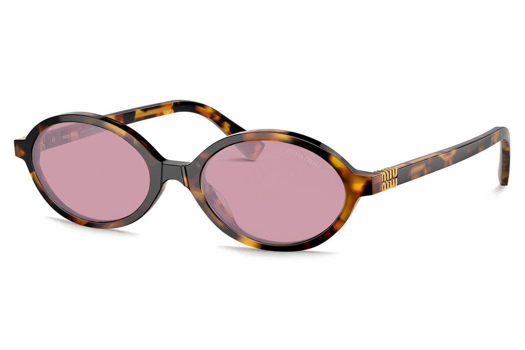 Miu Miu - MU 04ZSF (Low Bridge Fit) Sunglasses Honey Havana with Bordeaux Lenses (VAU50D)