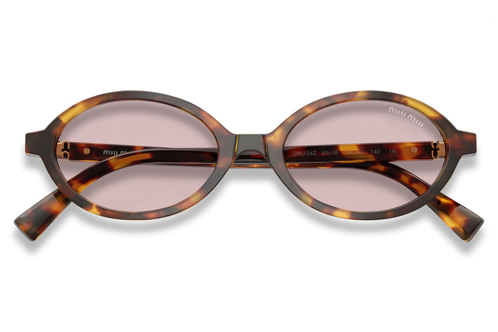 Miu Miu - MU 04ZS Sunglasses Honey Havana with Pink Lenses (14L4I0)