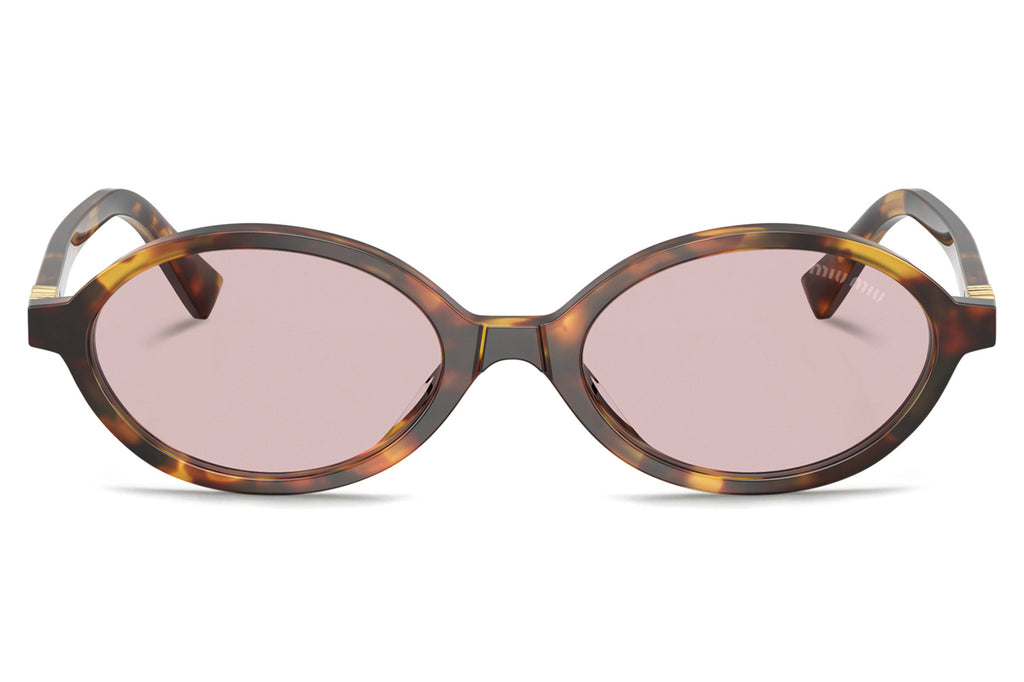 Miu Miu - MU 04ZS Sunglasses Honey Havana with Pink Lenses (14L4I0)