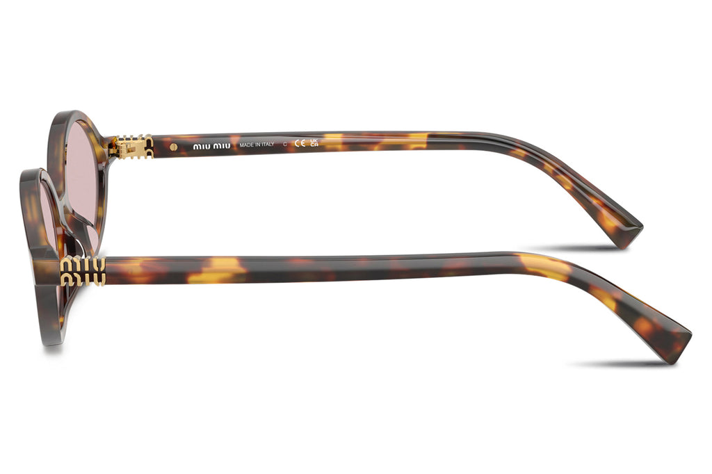 Miu Miu - MU 04ZS Sunglasses Honey Havana with Pink Lenses (14L4I0)