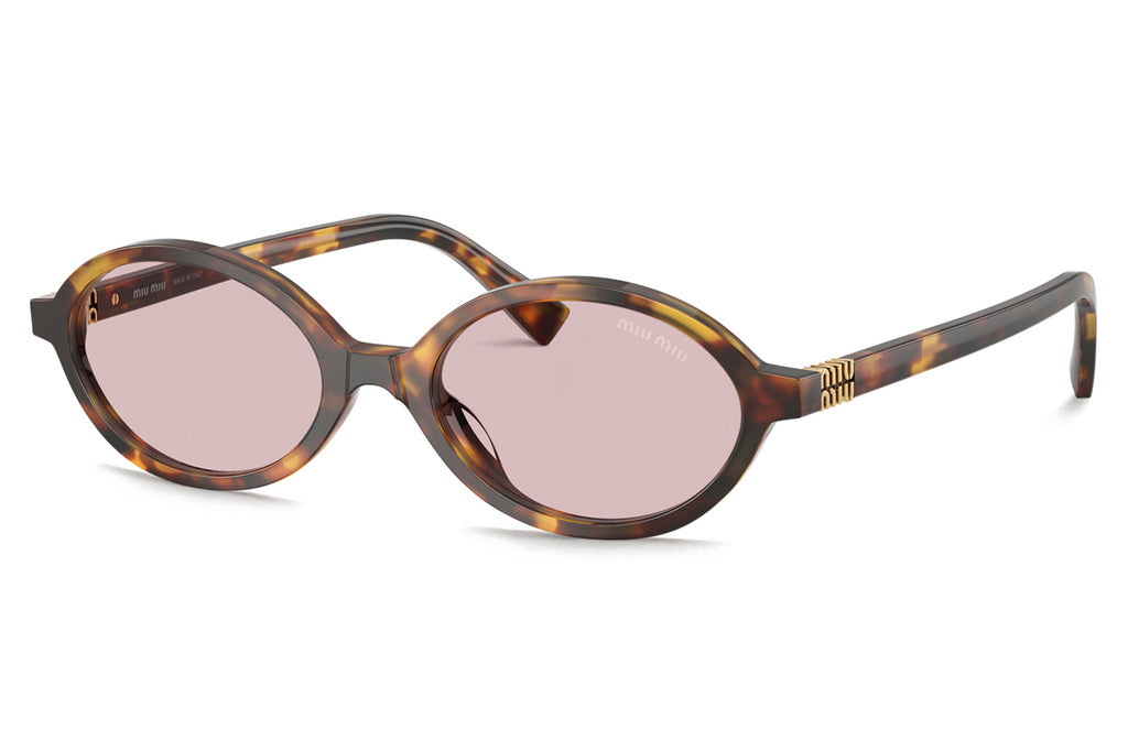 Miu Miu - MU 04ZS Sunglasses Honey Havana with Pink Lenses (14L4I0)