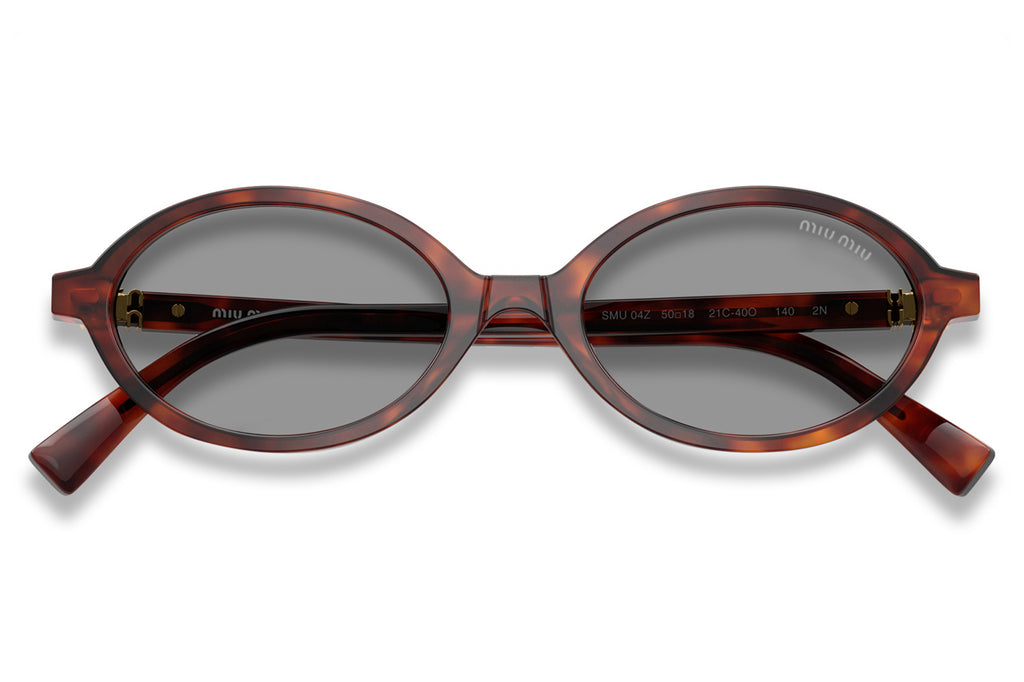 Miu Miu - MU 04ZS Sunglasses Havana Mahogany with Grey Lenses (21C40O)