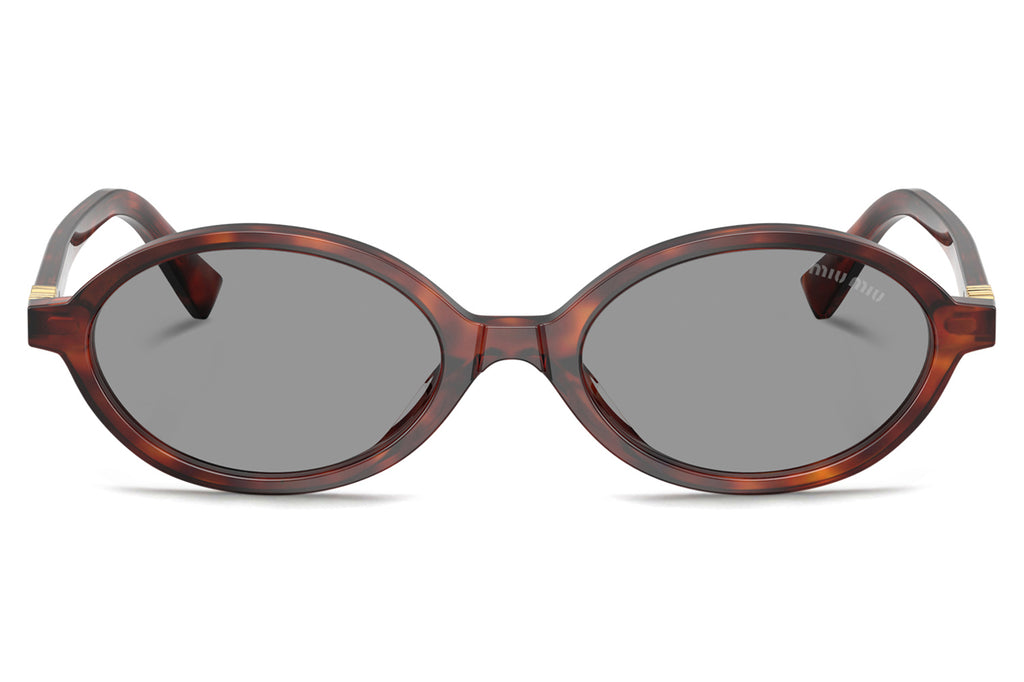 Miu Miu - MU 04ZS Sunglasses Havana Mahogany with Grey Lenses (21C40O)