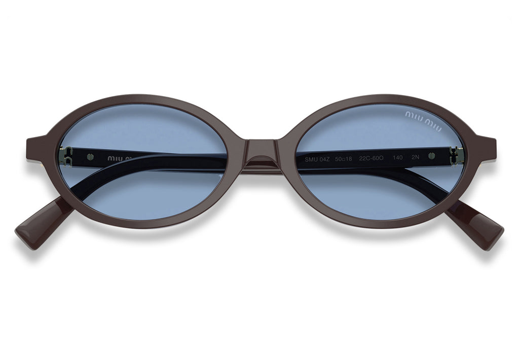 Miu Miu - MU 04ZS Sunglasses Moka with Light Blue Lenses (22C60O)