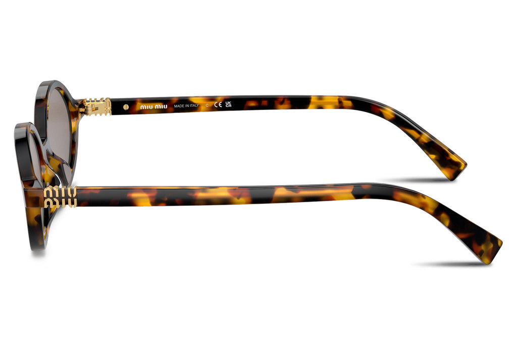 Miu Miu - MU 04ZS Sunglasses Honey Havana with Light Grey Mirror Silver Lenses (VAU07F)
