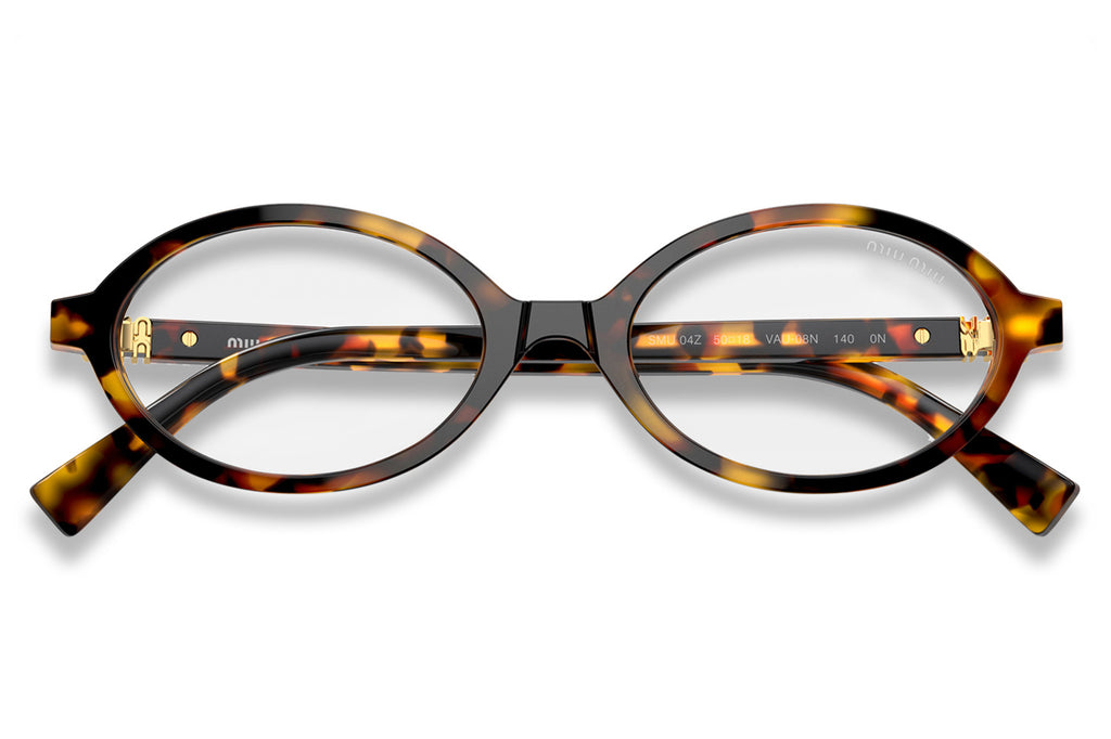 Miu Miu - MU 04ZS Sunglasses Honey Havana with Clear Blue-Violet Light Filter Lenses (VAU08N)