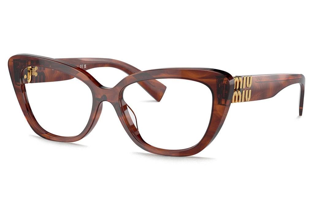 Miu Miu - MU 05VV Eyeglasses Striped Tobacco (11Q1O1)