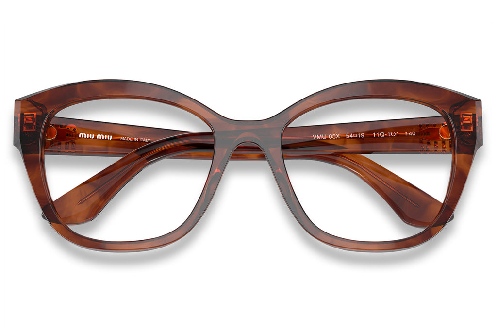 Miu Miu - MU 05XV Eyeglasses Striped Tobacco (11Q1O1)