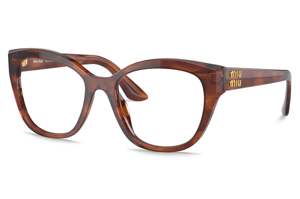 Miu Miu - MU 05XV Eyeglasses Striped Tobacco (11Q1O1)