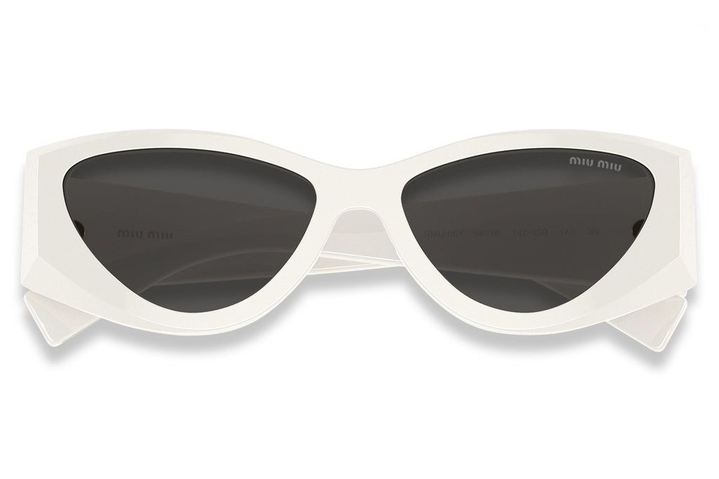 Miu Miu - MU 06YS Sunglasses White with Dark Grey Lenses (1425S0)