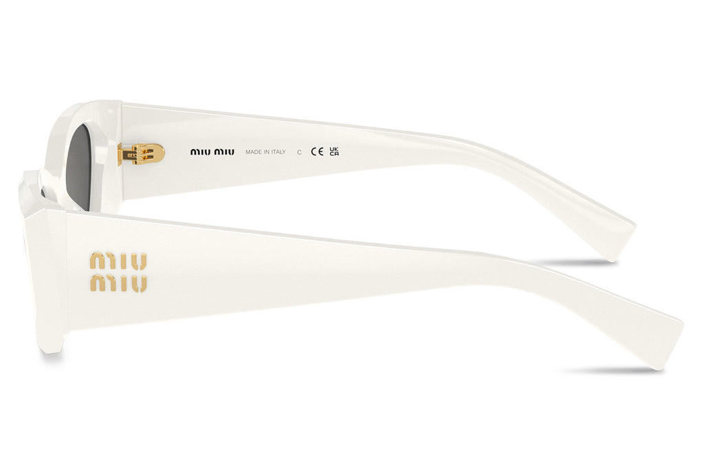 Miu Miu - MU 06YS Sunglasses White with Dark Grey Lenses (1425S0)