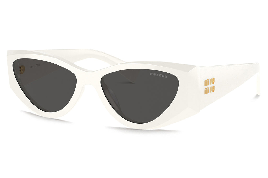 Miu Miu - MU 06YS Sunglasses White with Dark Grey Lenses (1425S0)