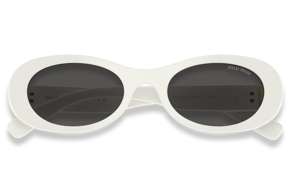 Miu Miu - MU 06ZS Sunglasses White Ivory with Dark Grey Lenses (1425S0)