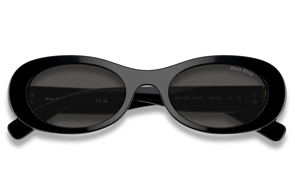 Miu Miu - MU 06ZS Sunglasses Black with Dark Grey Lenses (1AB5S0)