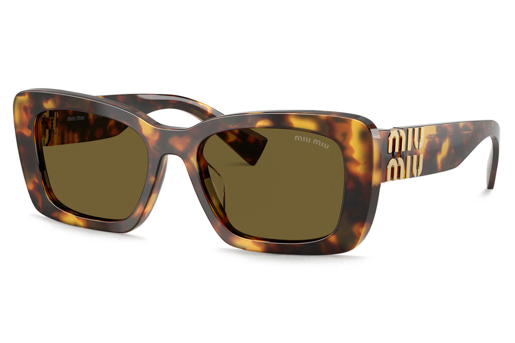 Miu Miu - MU 07YS Sunglasses Honey Havana with Dark Brown Lenses (14L09Z)