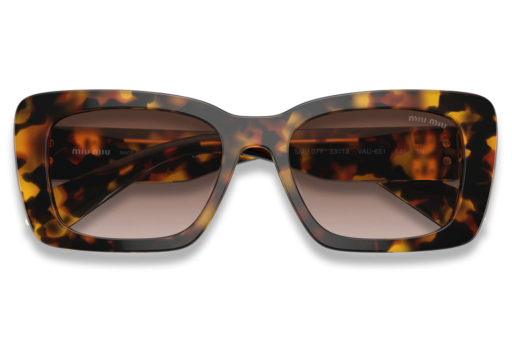 Miu Miu - MU 07YS Sunglasses Honey Havana with Brown Gradient Lenses (VAU6S1)