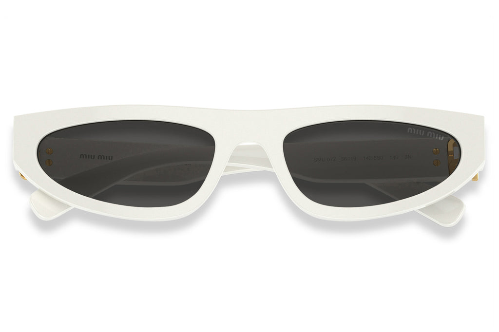 Miu Miu - MU 07ZS Sunglasses White Ivory with Dark Grey Lenses (1425S0)