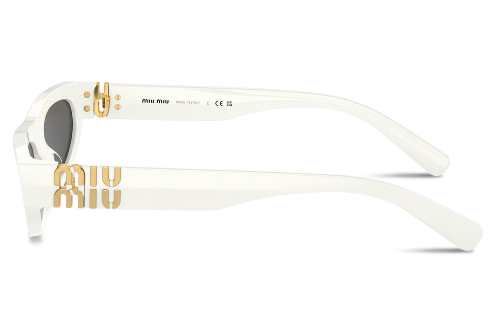 Miu Miu - MU 07ZS Sunglasses White Ivory with Dark Grey Lenses (1425S0)