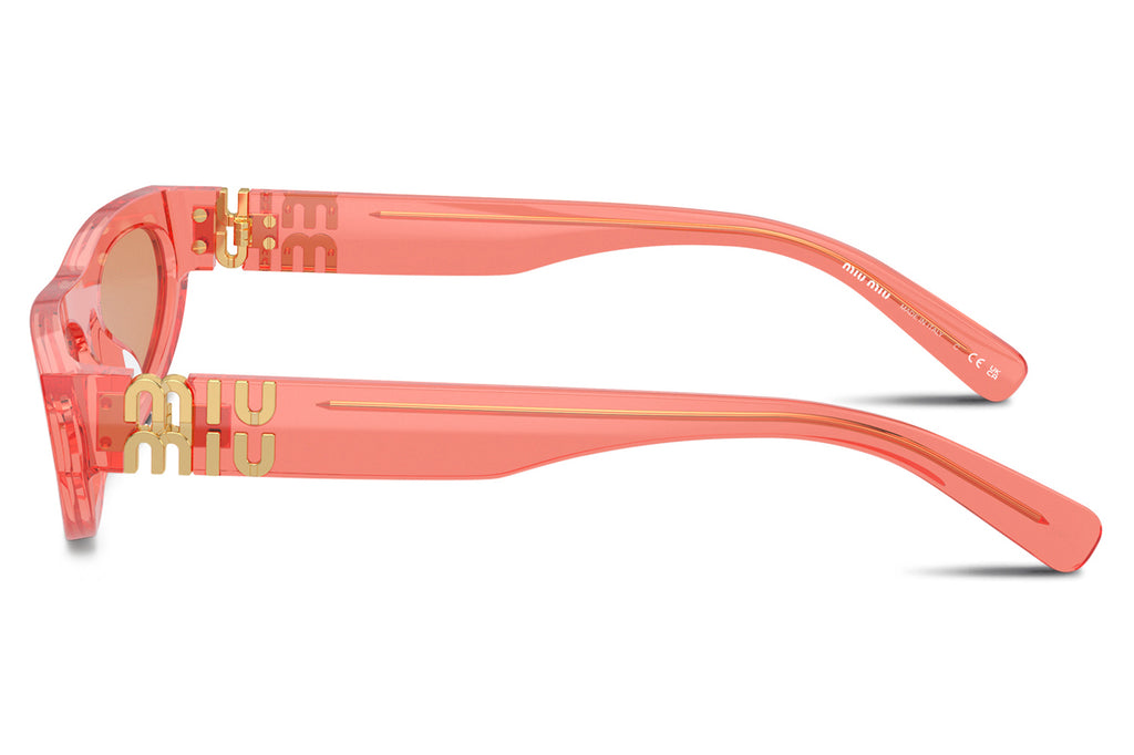 Miu Miu - MU 07ZS Sunglasses Transparent Tulip with Orange Lenses (14T07V)