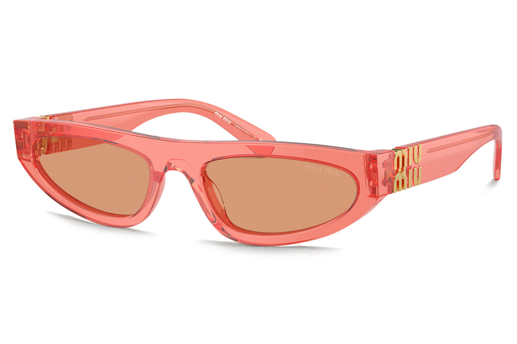 Miu Miu - MU 07ZS Sunglasses Transparent Tulip with Orange Lenses (14T07V)