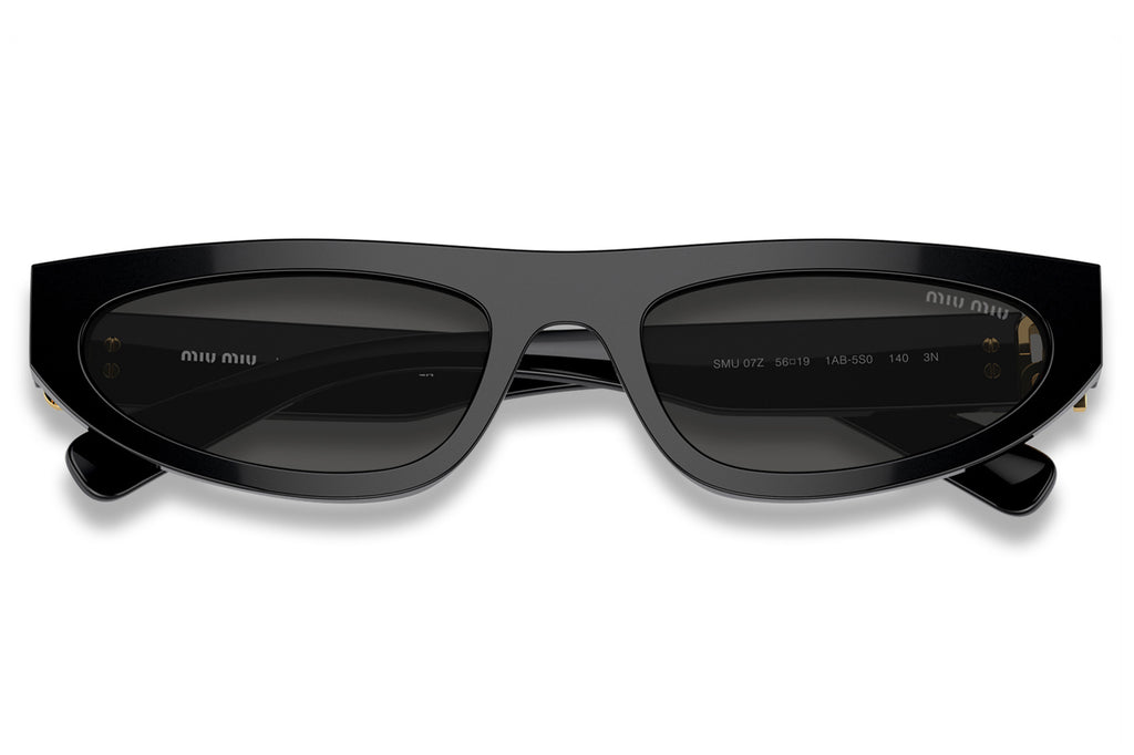 Miu Miu - MU 07ZS Sunglasses Black with Dark Grey Lenses (1AB5S0)