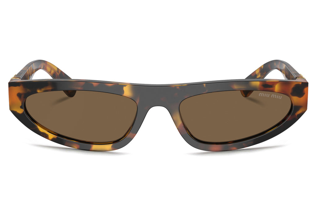 Miu Miu - MU 07ZS Sunglasses Honey Havana with Dark Brown Lenses (VAU06B)