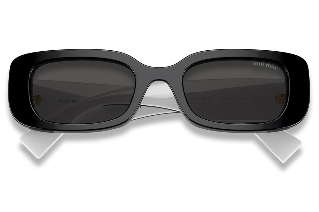 Miu Miu - MU 08YS Sunglasses Black with Dark Grey Lenses (1AB5S0)
