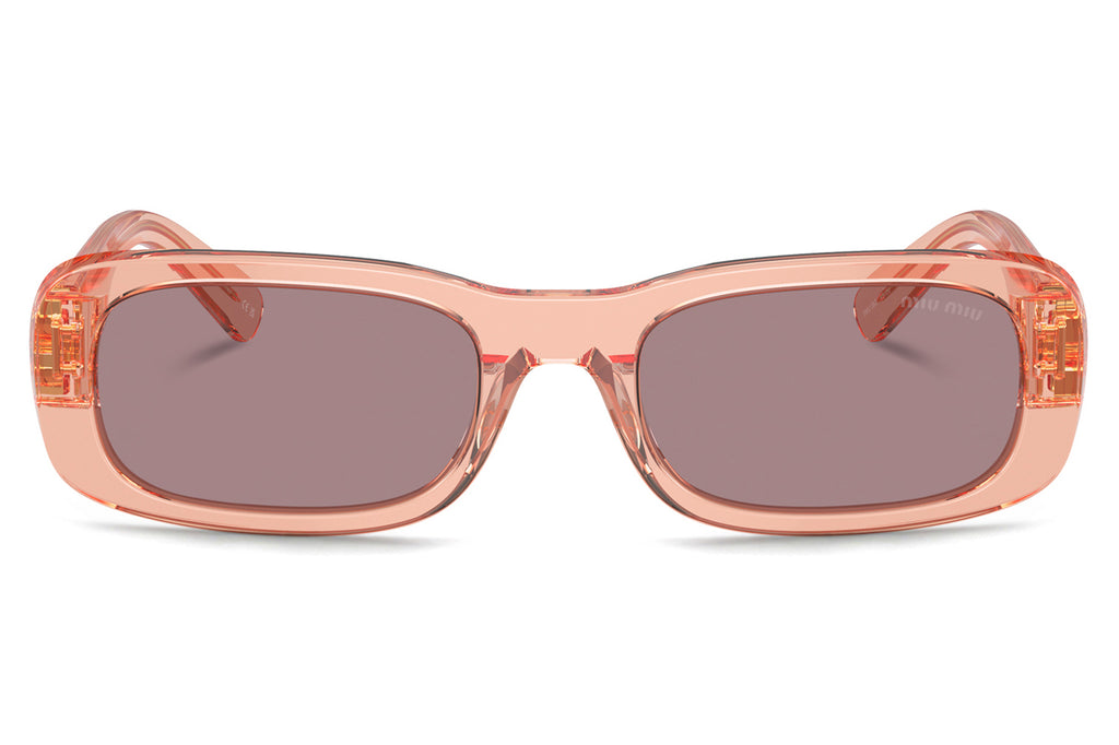 Miu Miu - MU 08ZS Sunglasses Transparent Noisette with Light Purple Brown Lenses (13T06I)