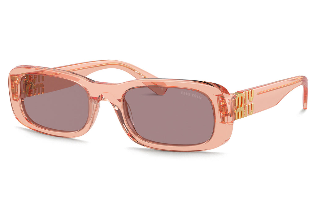 Miu Miu - MU 08ZS Sunglasses Transparent Noisette with Light Purple Brown Lenses (13T06I)