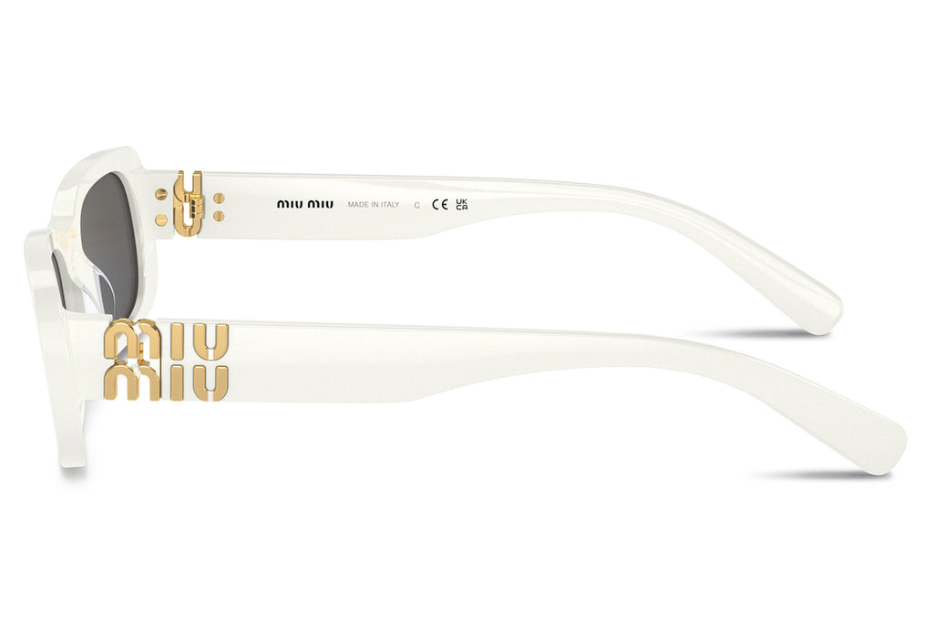 Miu Miu - MU 08ZS Sunglasses White Ivory with Dark Grey Lenses (1425S0)