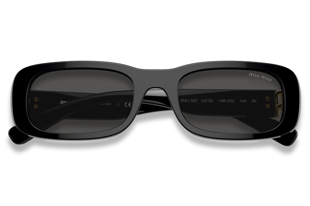 Miu Miu - MU 08ZS Sunglasses Black with Dark Grey Lenses (1AB5S0)