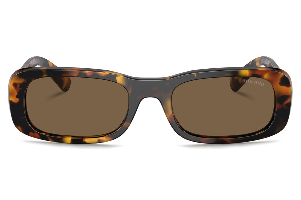 Miu Miu - MU 08ZS Sunglasses Honey Havana with Dark Brown Lenses (VAU06B)